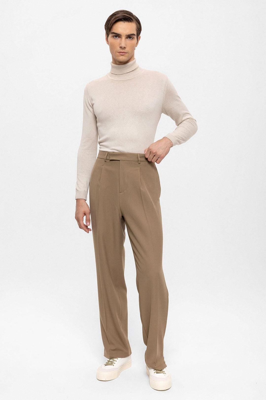 ANT High Waist Zippered Men's Trousers - Bobigny