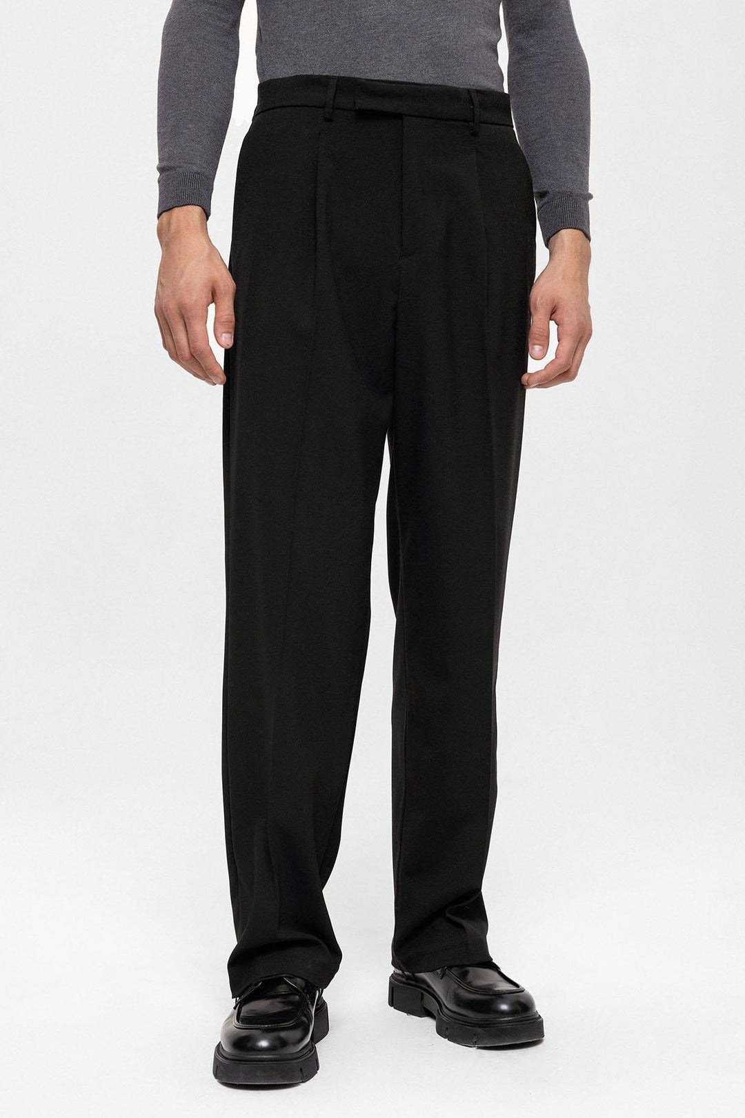 ANT High Waist Zippered Men's Trousers - Casper