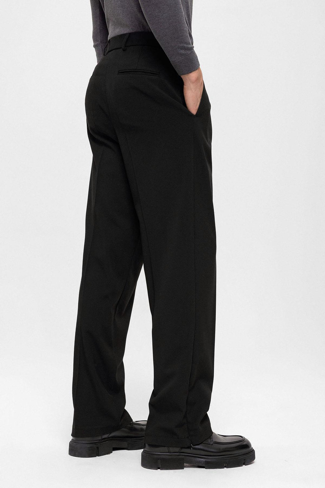 ANT High Waist Zippered Men's Trousers - Casper