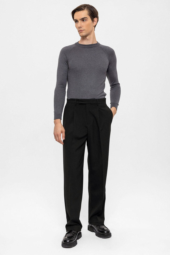 ANT High Waist Zippered Men's Trousers - Casper