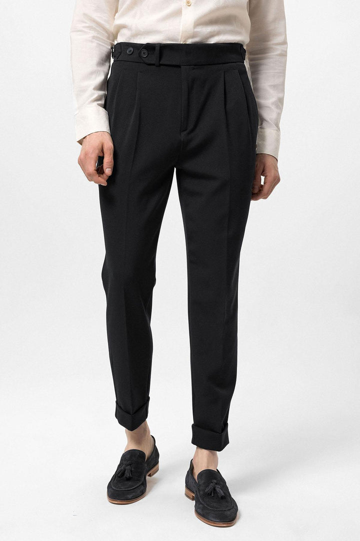 ANT High Waist Pleated Carrot Fit Men's Trousers - Blainville