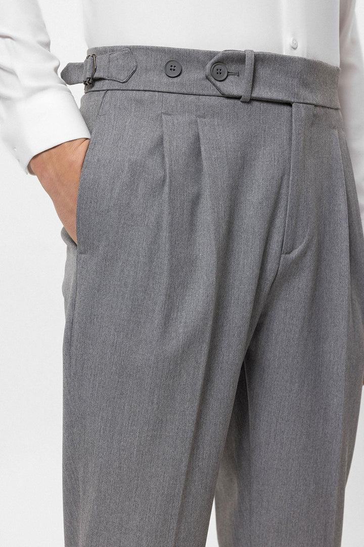 ANT High Waist Pleated Carrot Fit Men's Trousers - Farmers Branch