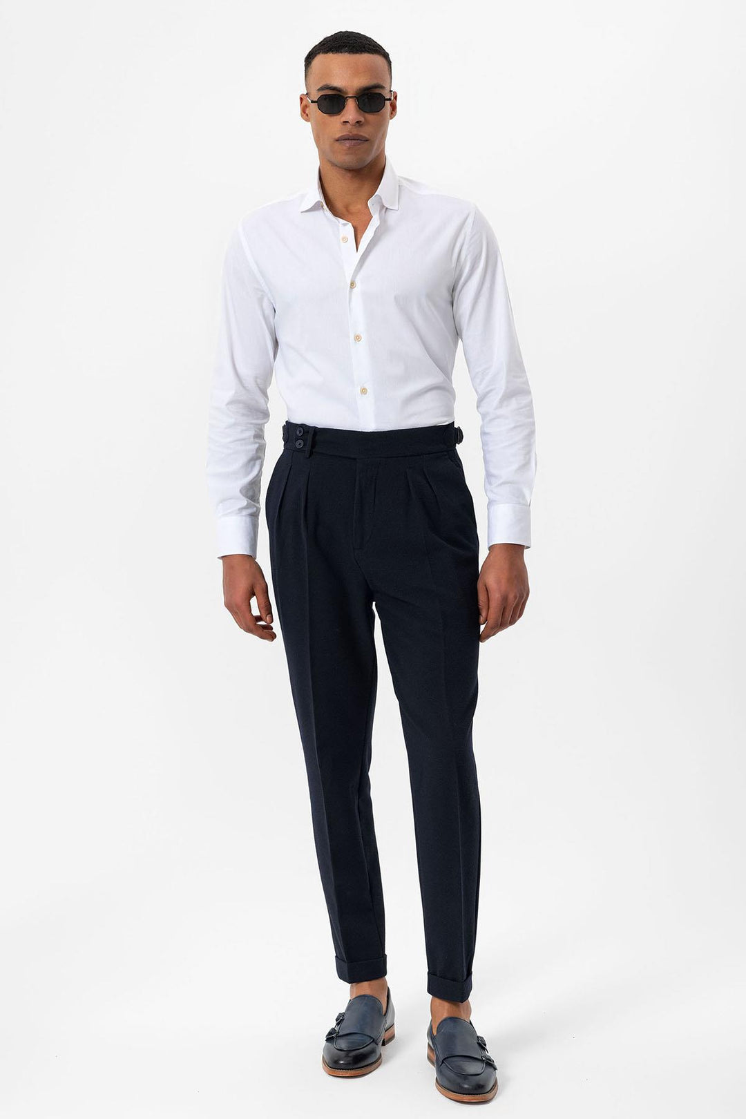 ANT High Waist Pleated Textured Men's Trousers - Kempten