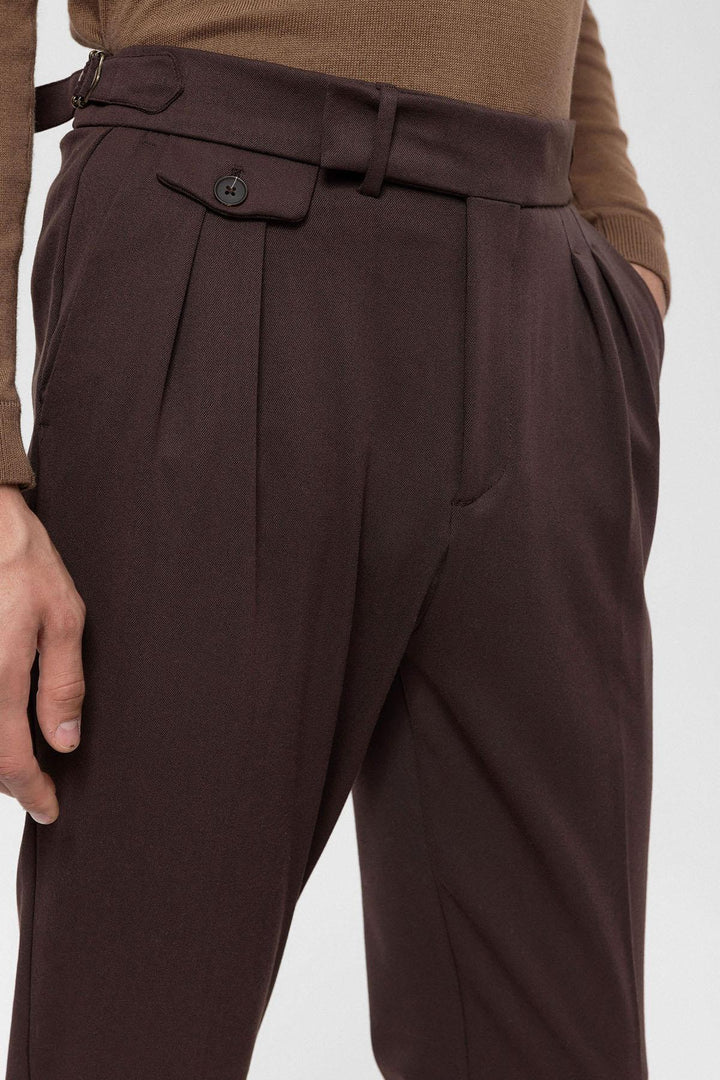 ANT High Waist Pleated Men's Trousers - Kent