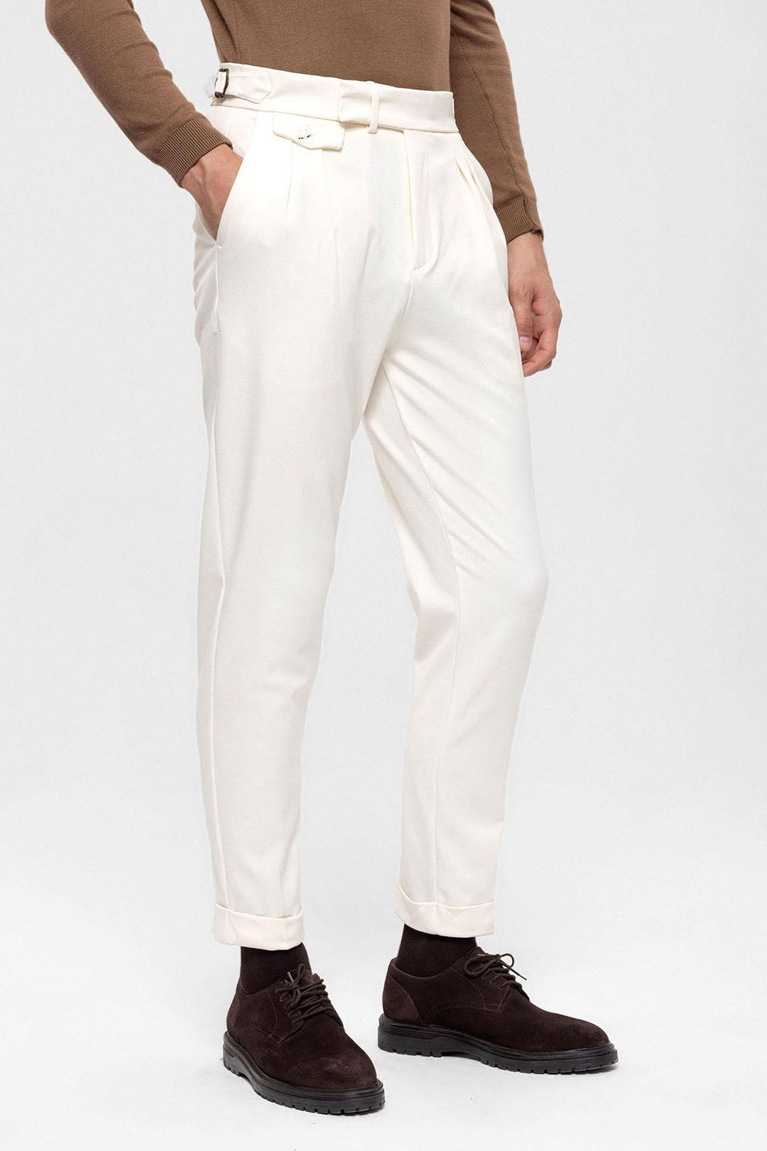 ANT High Waist Pleated Men's Trousers - Passau