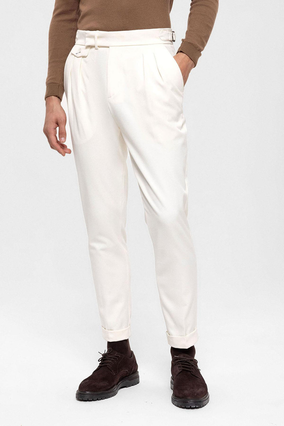 ANT High Waist Pleated Men's Trousers - Passau