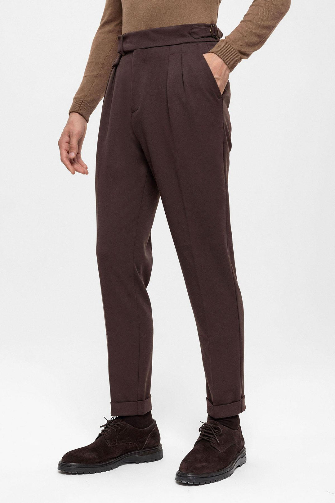 ANT High Waist Pleated Men's Trousers - Kent