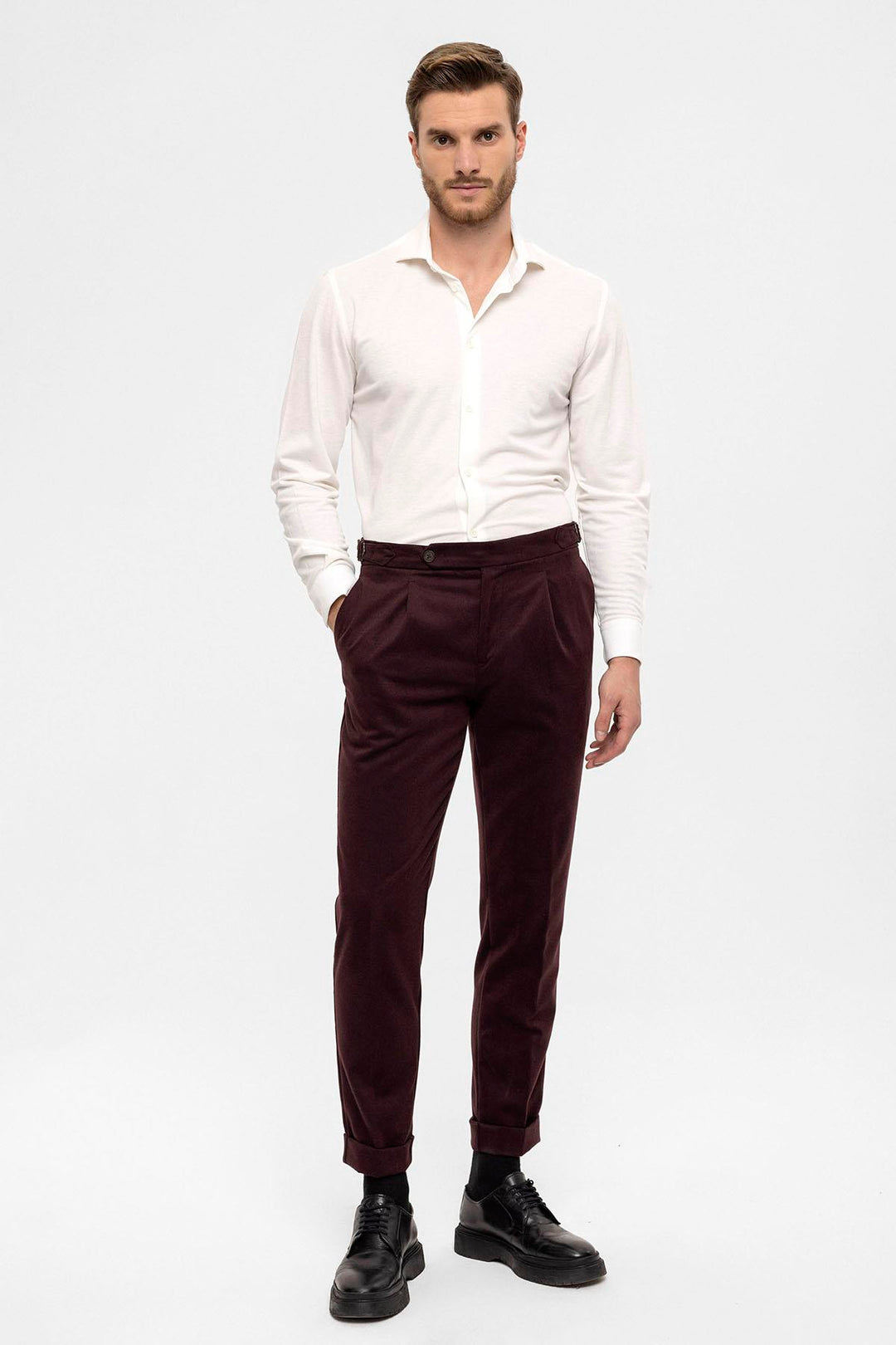 ANT High Waist Pleated Men's Trousers - Davie