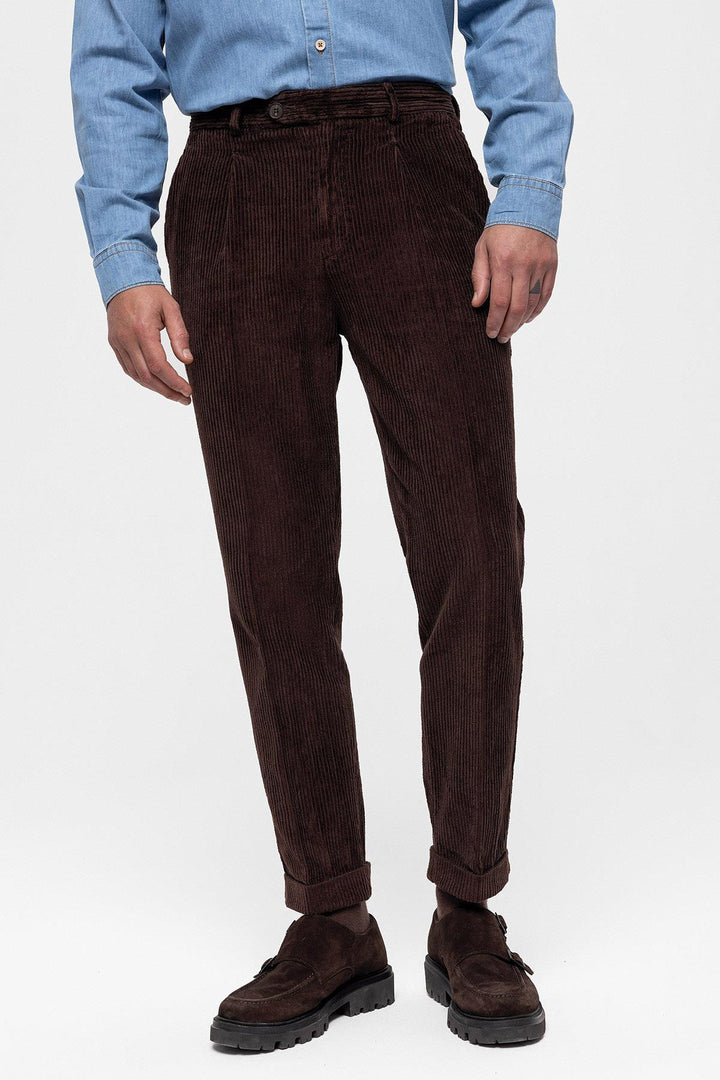 ANT High Waist Pleated Velvet Men's Trousers - Torrejón de Ardoz