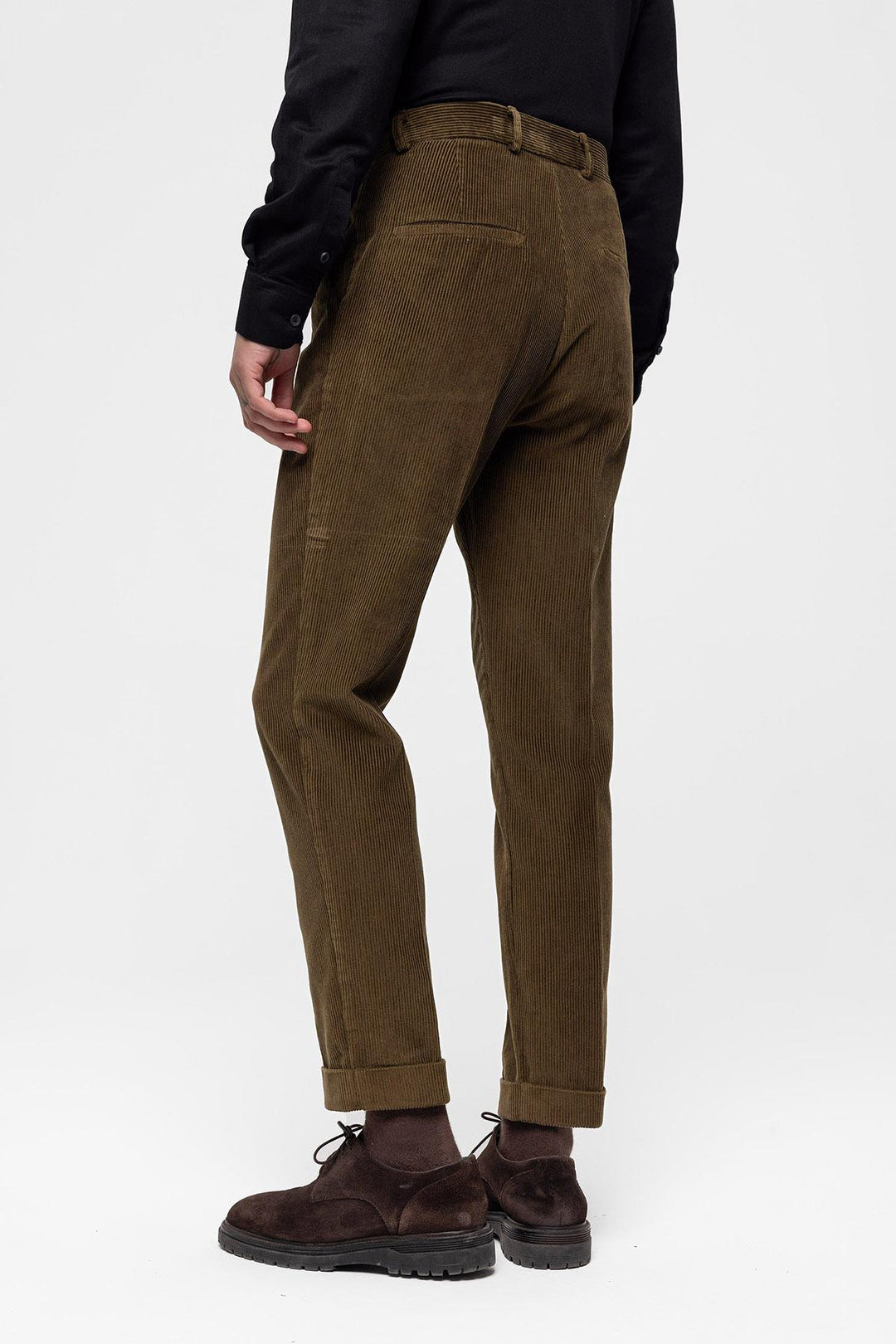 ANT High Waist Pleated Velvet Men's Trousers - Ovar