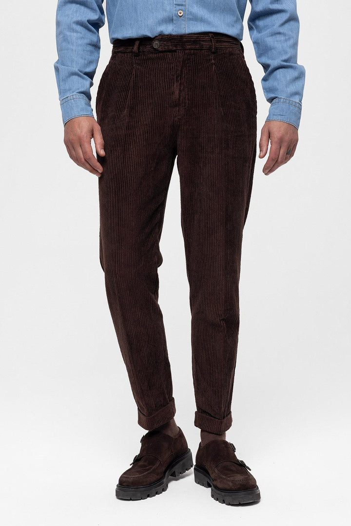 ANT High Waist Pleated Velvet Men's Trousers - Torrejón de Ardoz