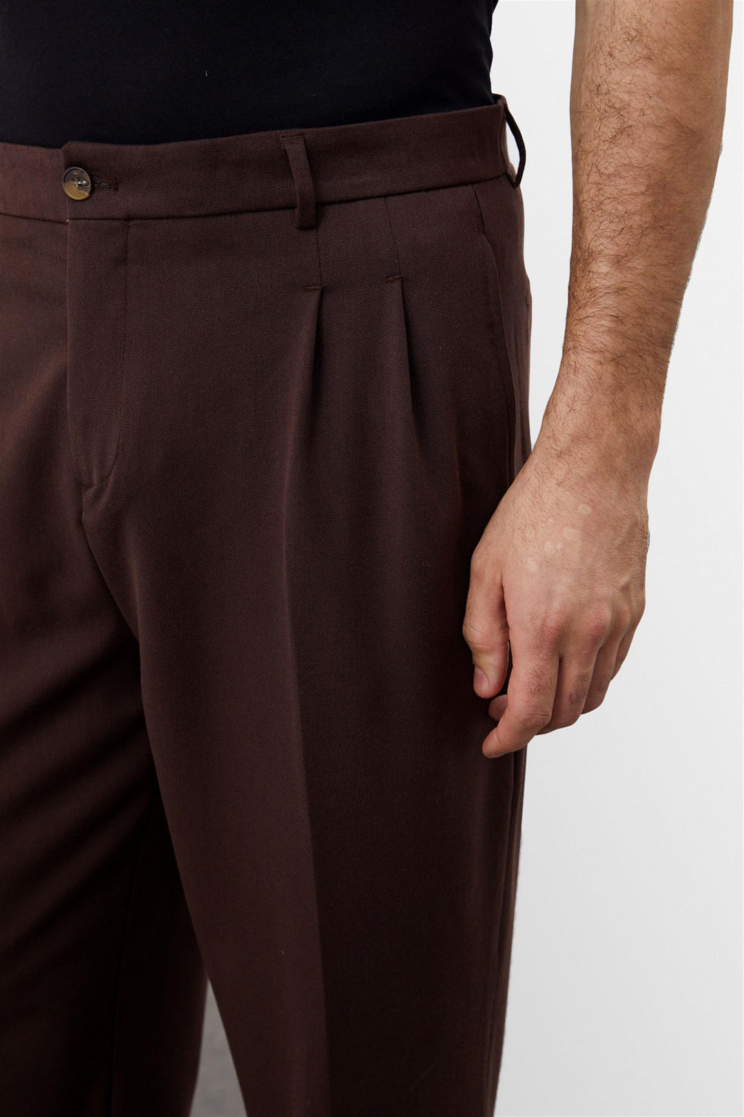 ANT High Waist Pleated Comfortable Fit Men's Trousers - Greenville