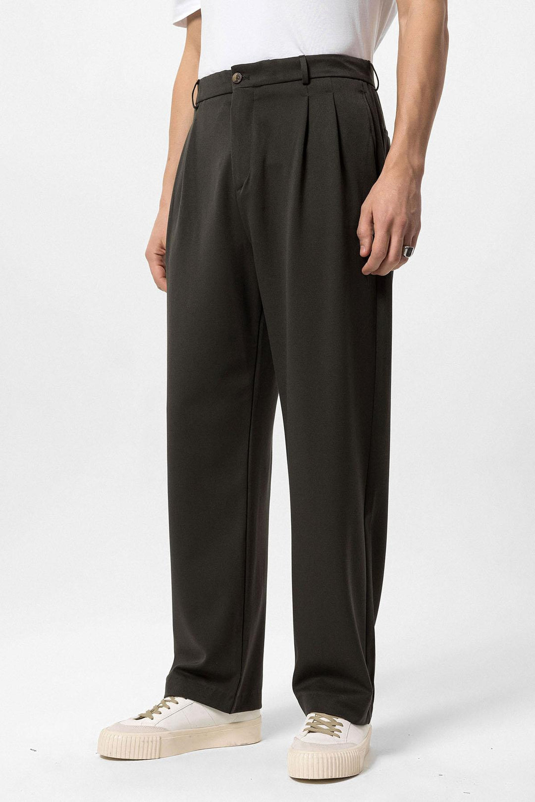 ANT High Waist Pleated Comfortable Fit Men's Trousers - Treviso