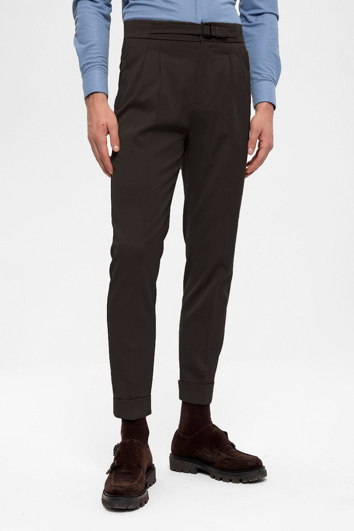 ANT High Waist Buckle Detailed Men's Trousers - Wausau