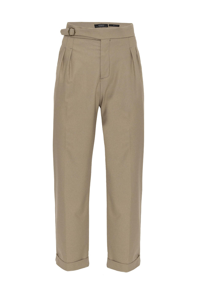 ANT High Waist Buckle Detail Pleated Men's Trousers - Peachtree City