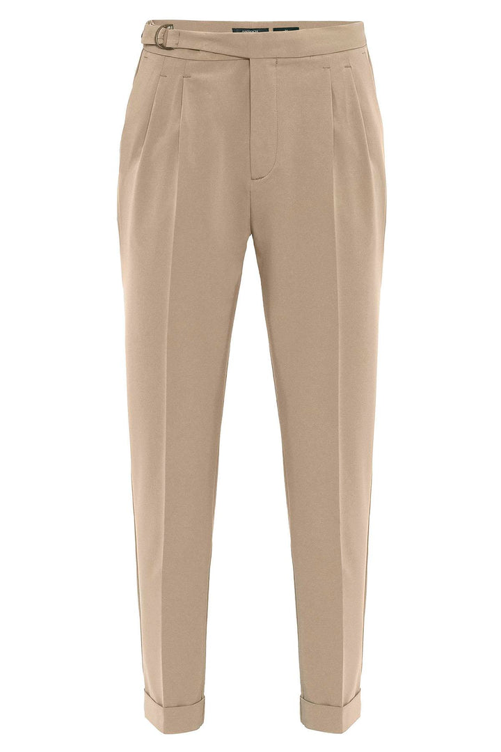 ANT High Waist Buckle Closure Pleated Men's Trousers - Puerto del Rosario