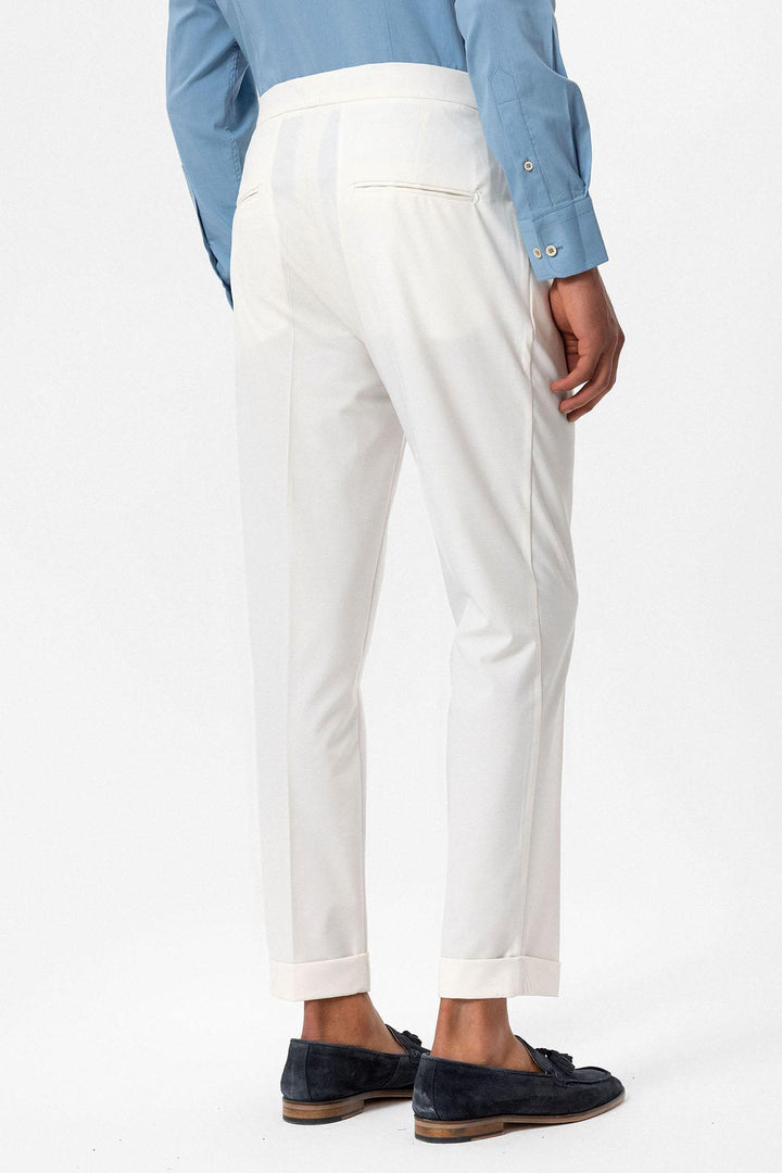 ANT High Waist Buckle Closure Pleated Men's Trousers - Sacramento