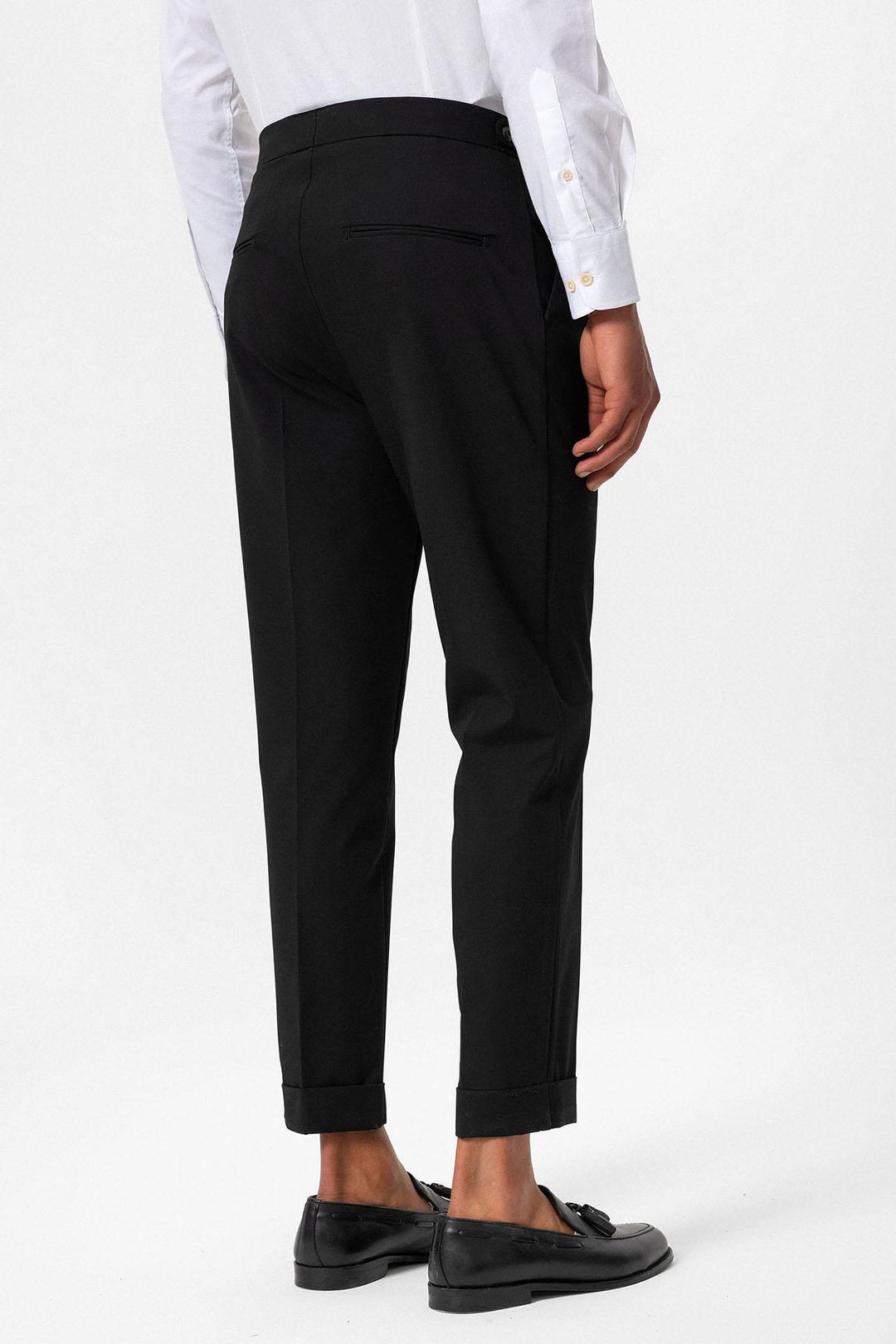 ANT High Waist Buckle Closure Pleated Men's Trousers - Metz