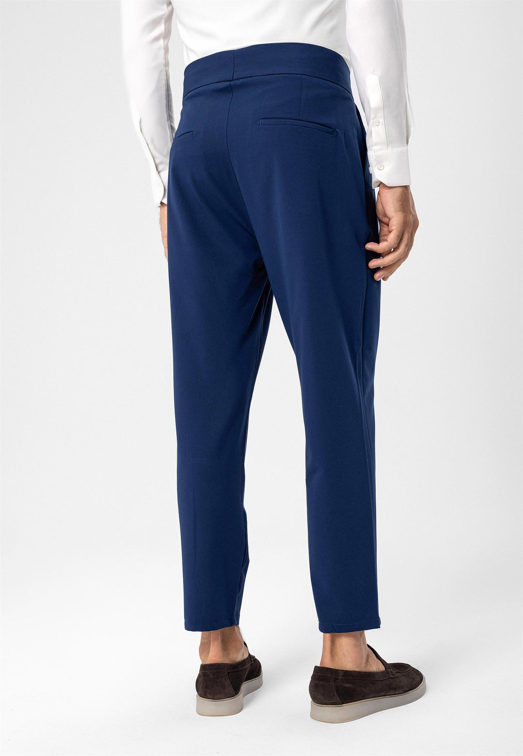 ANT High Waist Buckle Belt Pleated Fabric Trousers - Lokeren