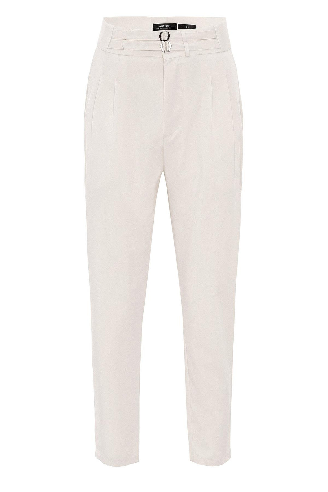 ANT High Waist Buckle Belt Pleated Fabric Trousers - Hampstead