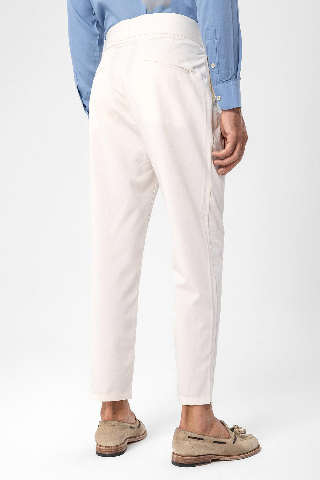 ANT High Waist Buckle Belt Pleated Fabric Trousers - Hampstead