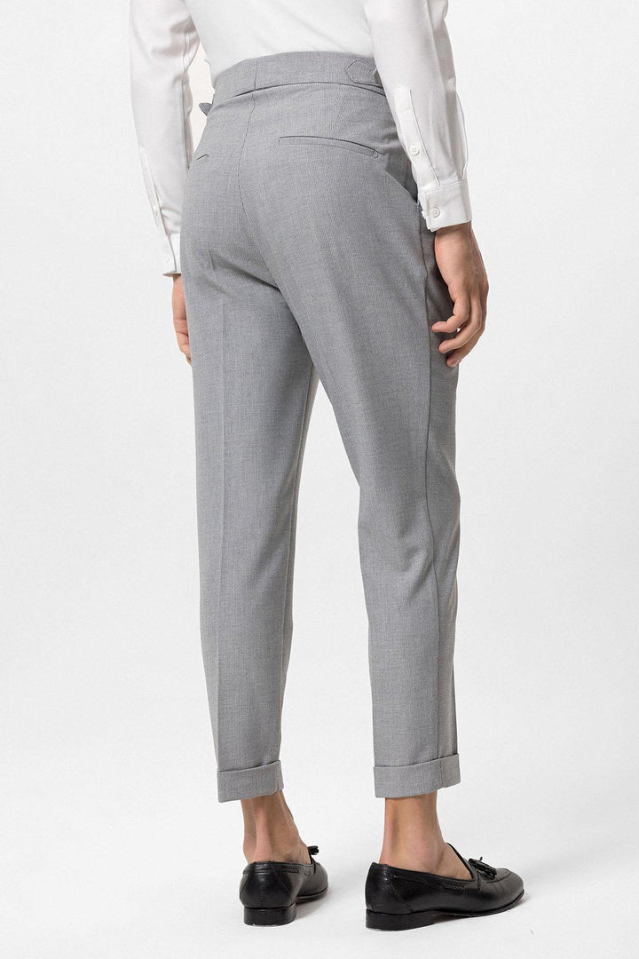 ANT High Waist Side Buckled Pleated Fabric Trousers - Haarlem