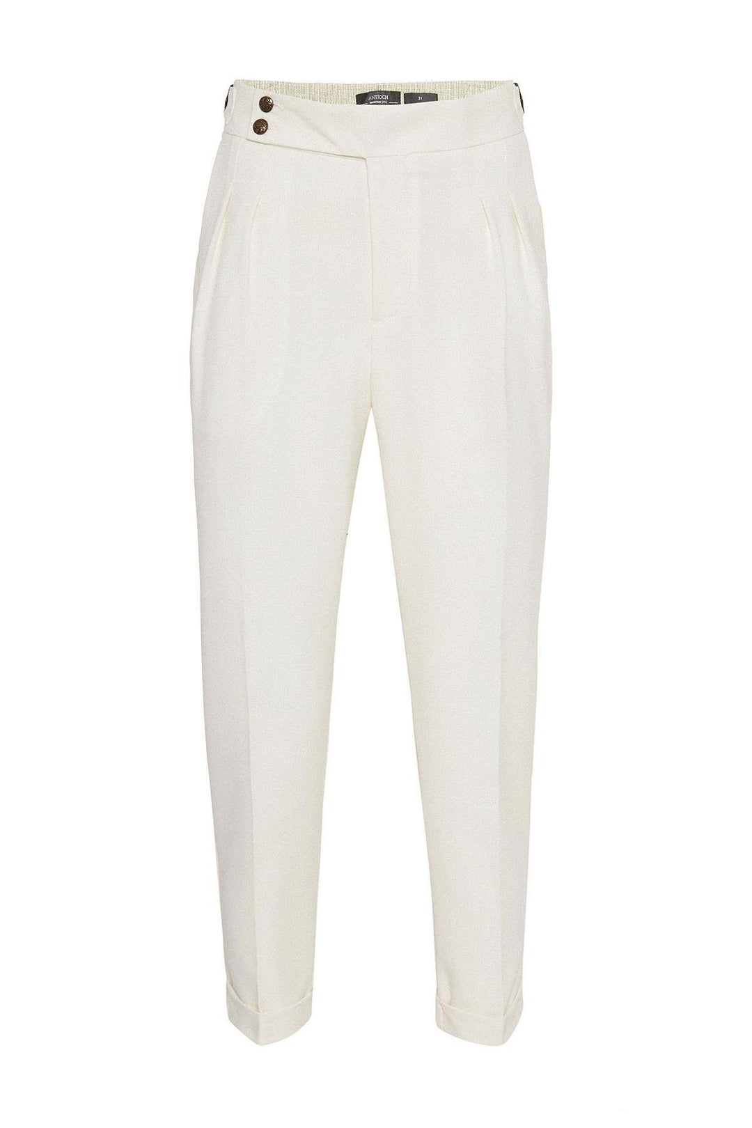 ANT High Waist Side Buckled Pleated Fabric Trousers - Westerville