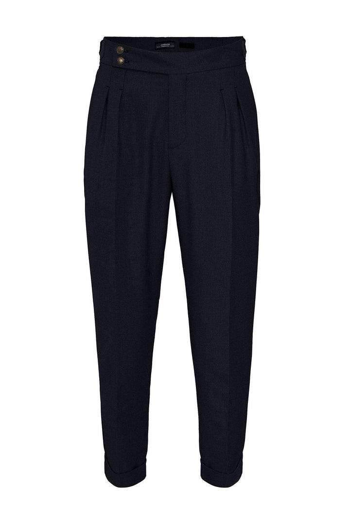 ANT High Waist Side Buckled Pleated Fabric Trousers - Bondy