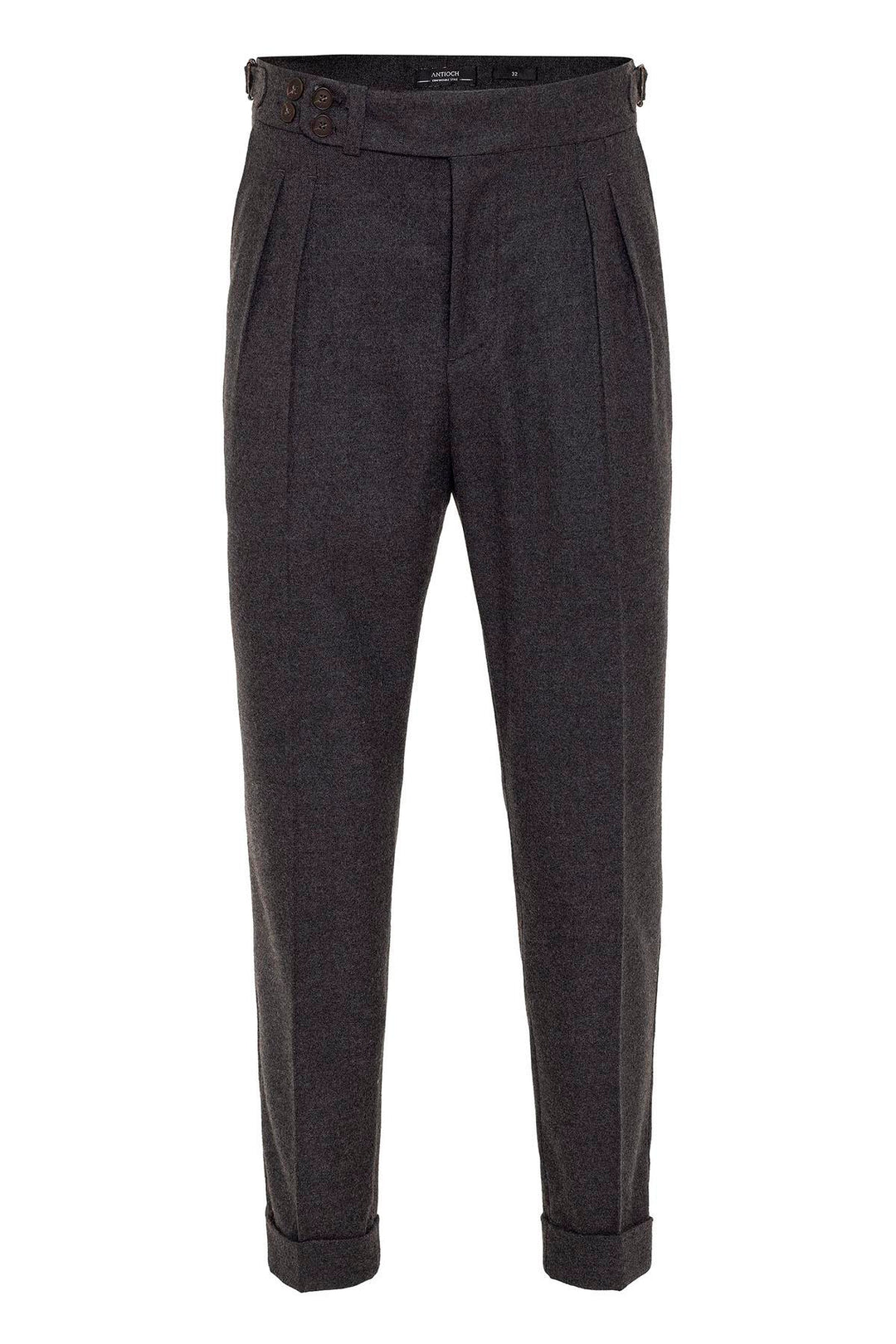 ANT Wool Look High Waist Pleated Men's Trousers - Livingston