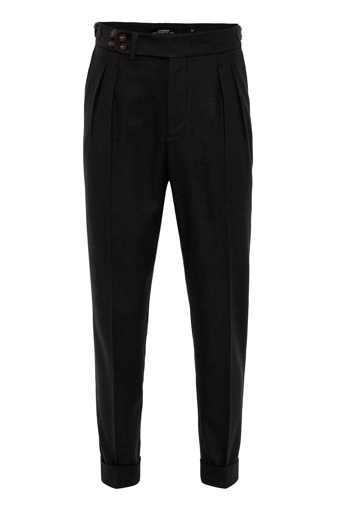 ANT Wool Look High Waist Pleated Men's Trousers - Trento